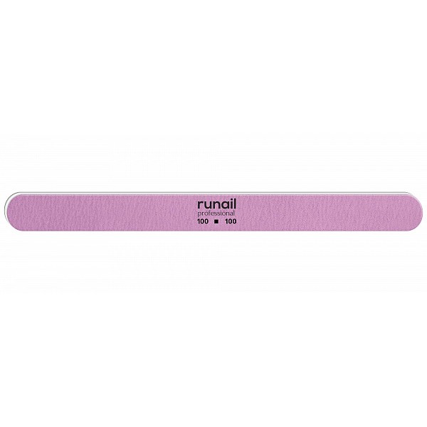 RuNail, пилка для искусственных ногтей (сиреневая, закругленная, 100/100)