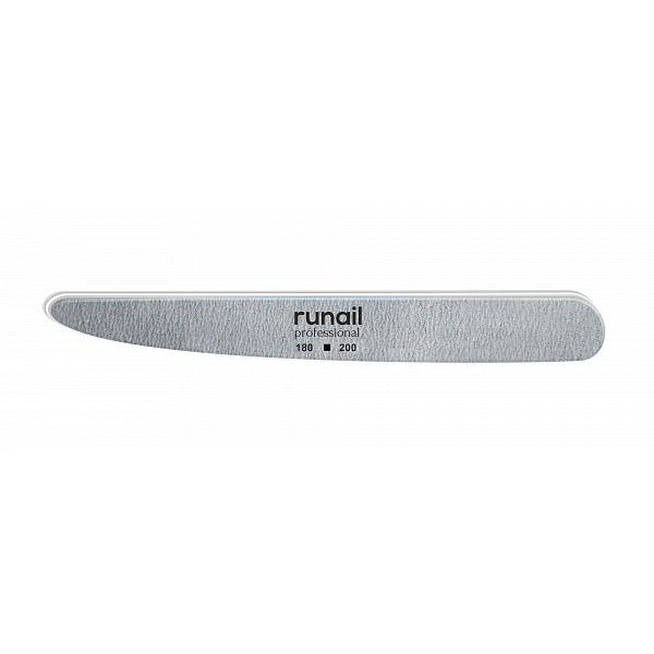 RuNail, пилка для ногтей (серая, нож, 180/200)