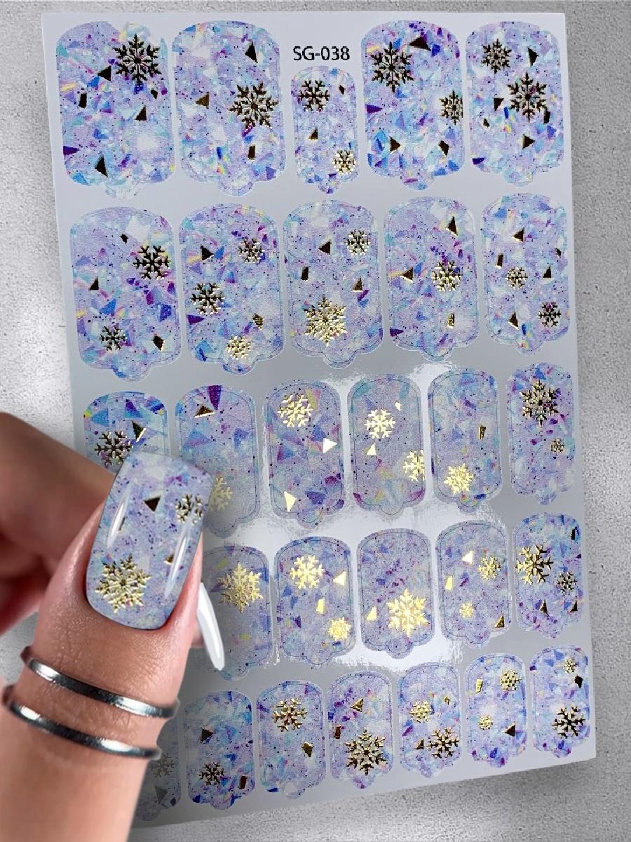 Anna Tkacheva, фольгированные наклейки пленки для дизайна ногтей SG-038