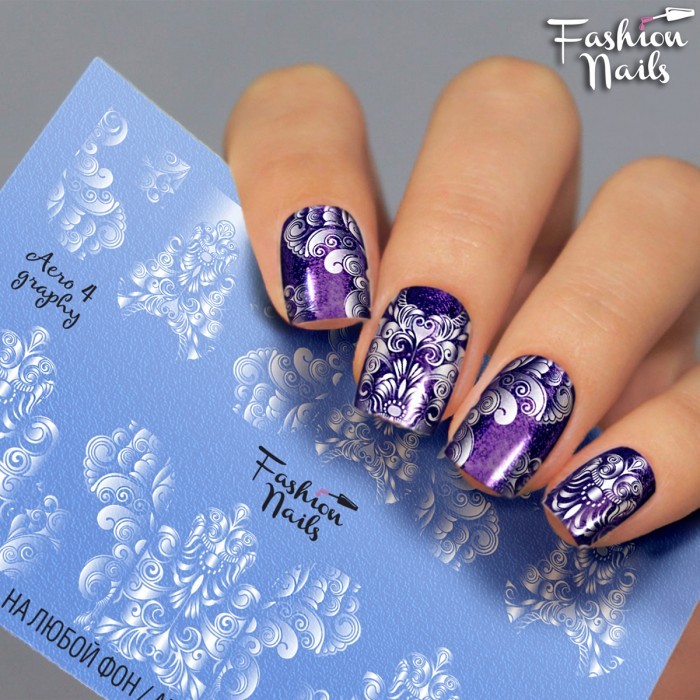 Fashion Nails, слайдер-дизайн "AEROgraphy" №04