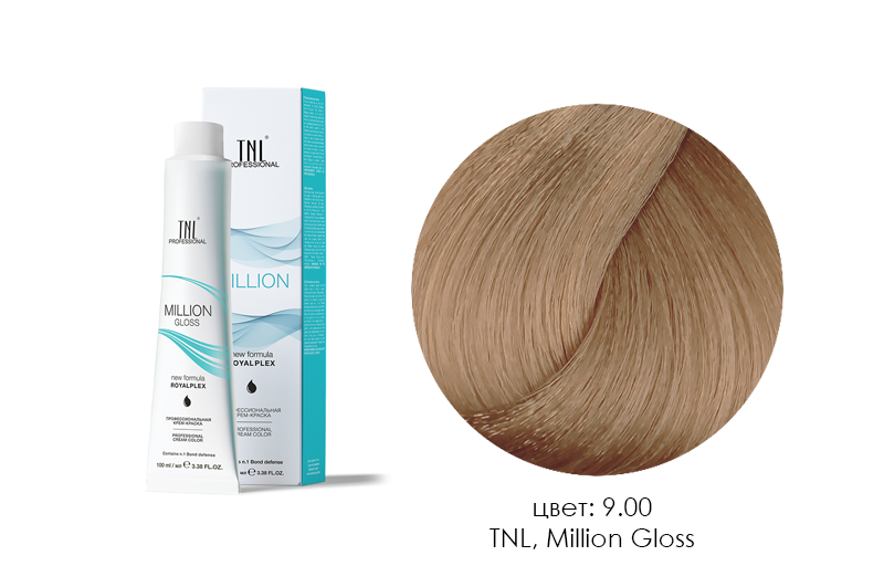 TNL, Million Gloss - крем-краска для волос (9.00 Очень светлый блонд интенсивный), 100 мл