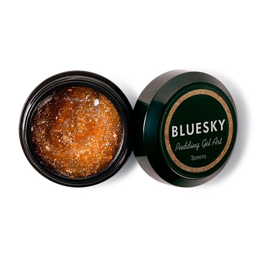 Bluesky, Pudding Gel ART - полигель с шиммером (Золото), 8 гр
