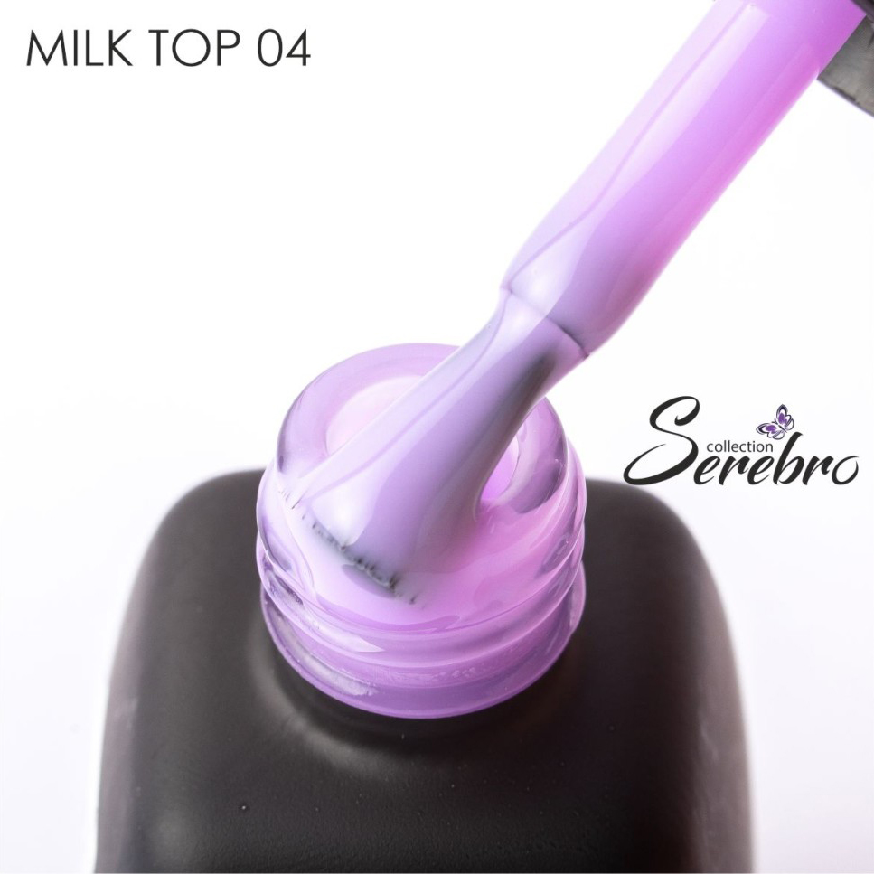 Serebro, Milk top - молочный топ для гель-лака (без л/с) №04, 11 мл