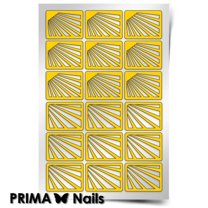 PrimaNails, Трафарет для дизайна ногтей (Лучи солнца)