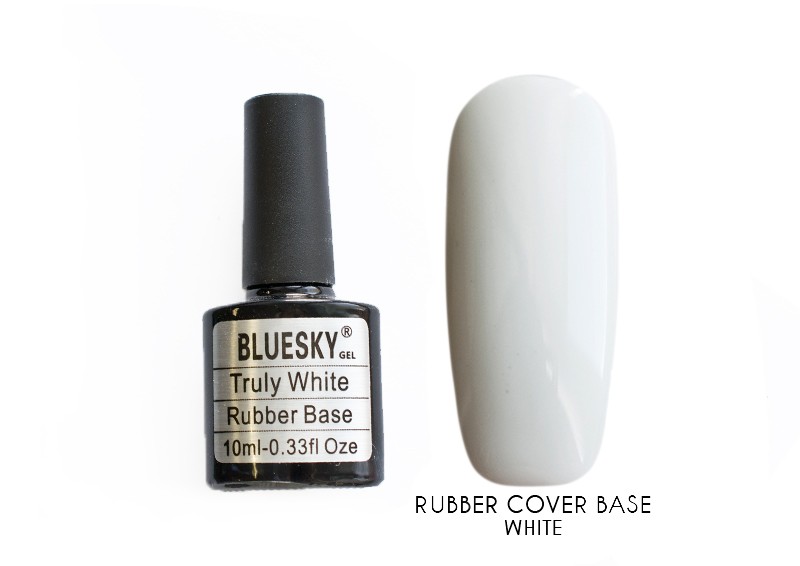 Bluesky, Rubber base cover white- камуфлирующая каучуковая основа, база (белая), 10 мл