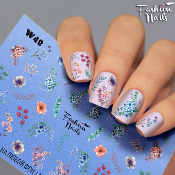 Fashion Nails, слайдер-дизайн "White" №48 Fashion Nails, слайдер-дизайн "White" №48