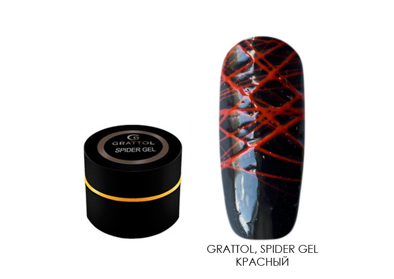 Grattol, Spider Gel - гель "паутинка" (красный), 5 мл