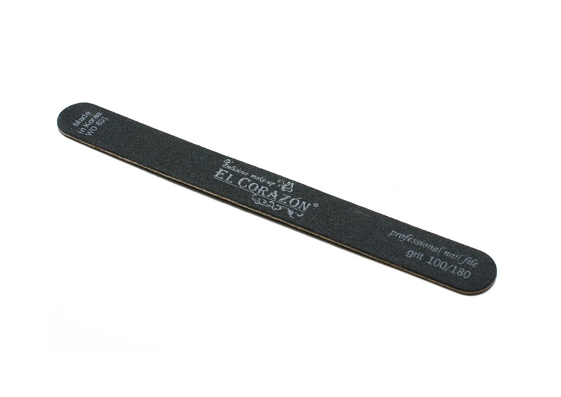 EL Corazon, пилка деревянная для искусственных ногтей (черная, 100/180)
