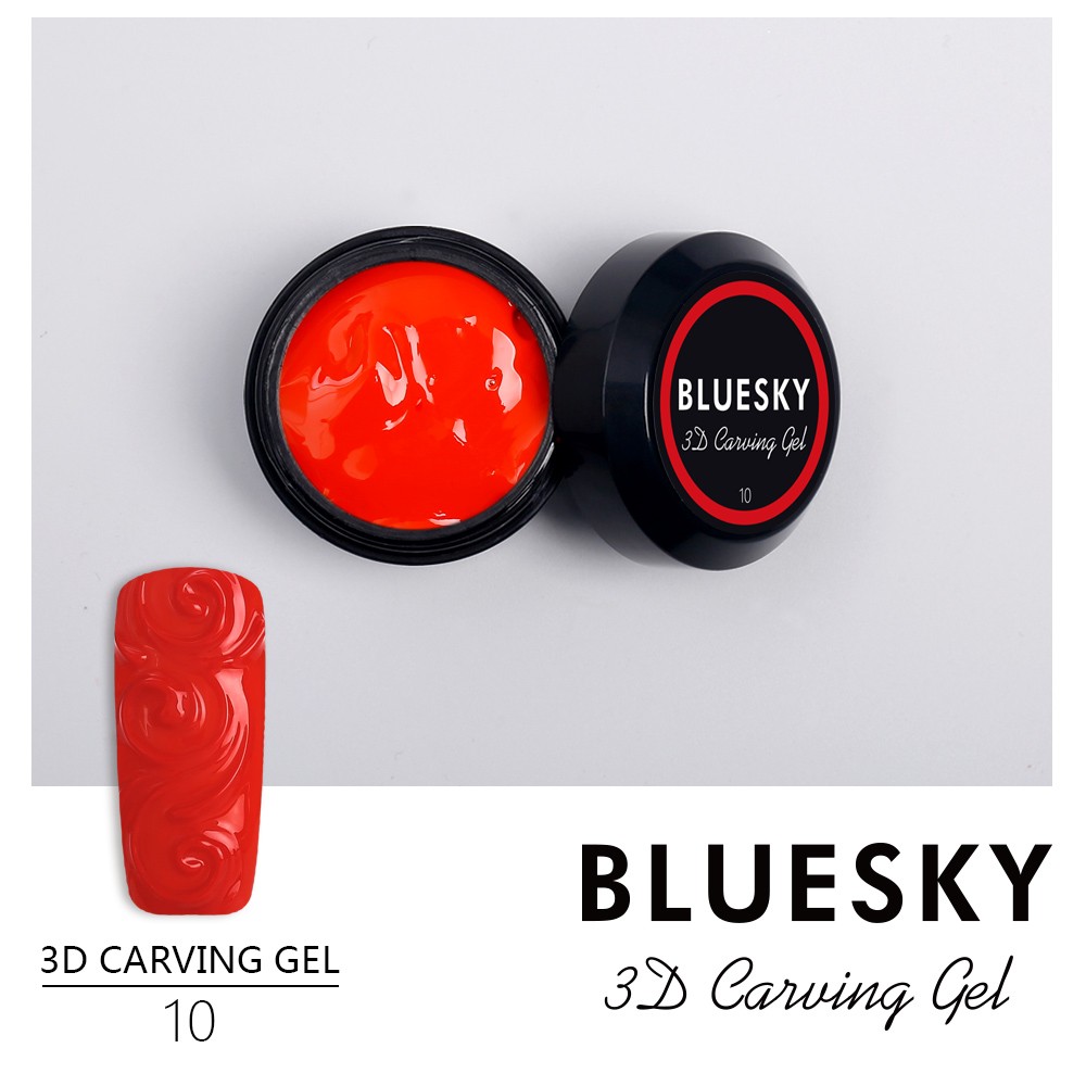 Bluesky, 3D Carving Gel - гель-паста (№10 Красная)