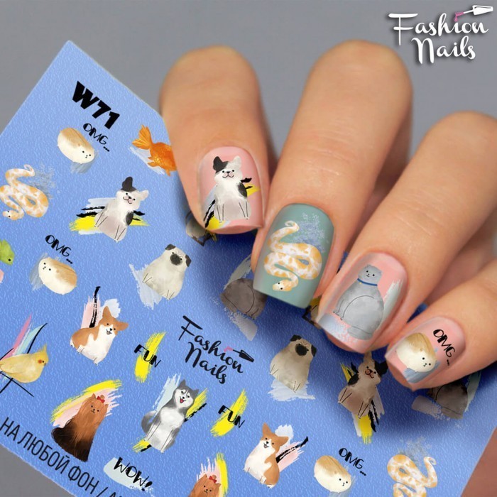 Fashion Nails, слайдер-дизайн "White" №71