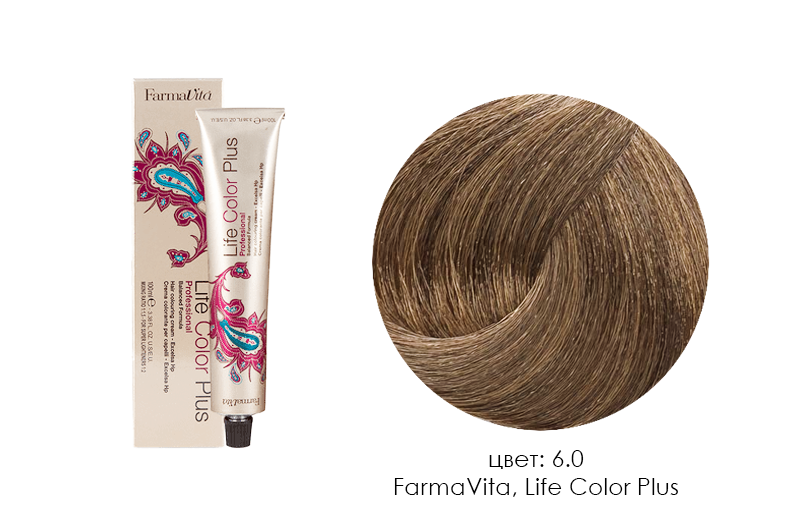 FarmaVita, Life Color Plus - крем-краска для волос (6.0 темный блондин)