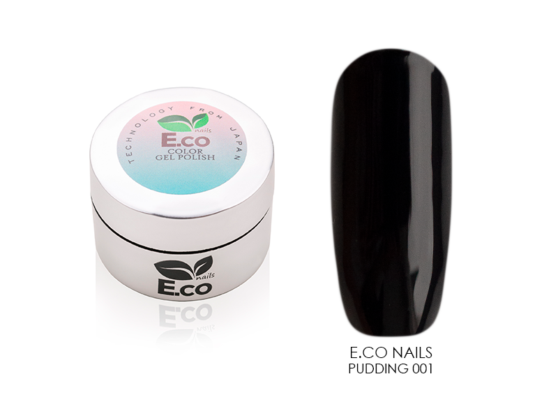 E.co Nails, гель-лак Pudding (№01 черный), 5мл