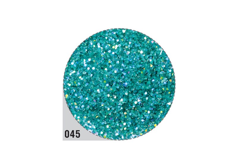 Irisk, песок (С) в стеклянном флаконе (045-сине-зеленый), 10 г