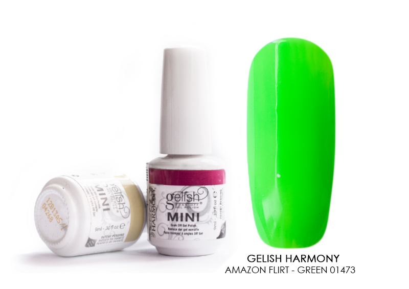 Gelish Harmony, гель-лак mini (Amazon Flirt - Green 01473), 9 мл