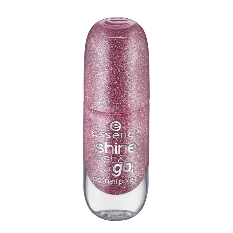 Essence, shine last & go! — лак для ногтей (пурпурный с блестками т.11), 8 мл