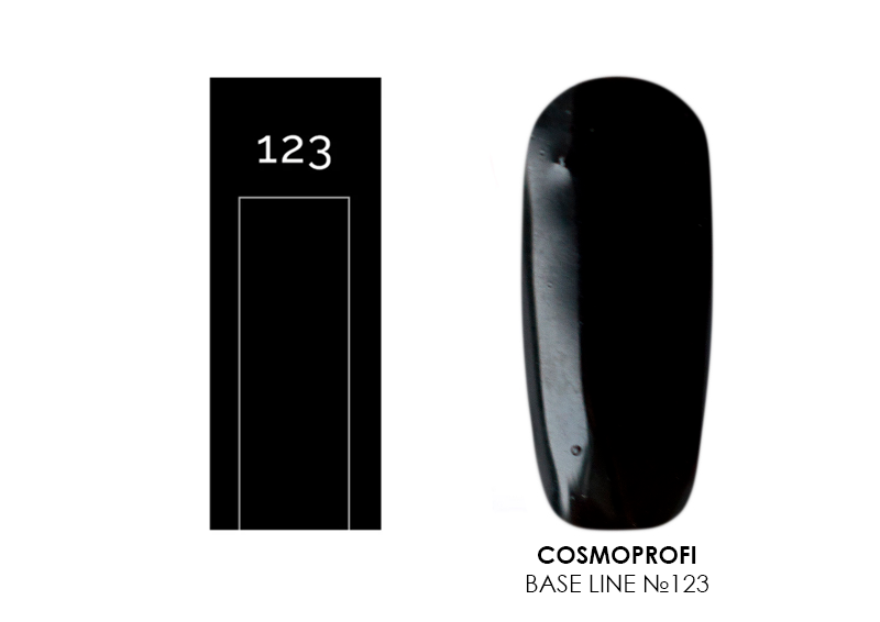 Cosmoprofi, гель-лак Base Line (№123 черный), 8 мл