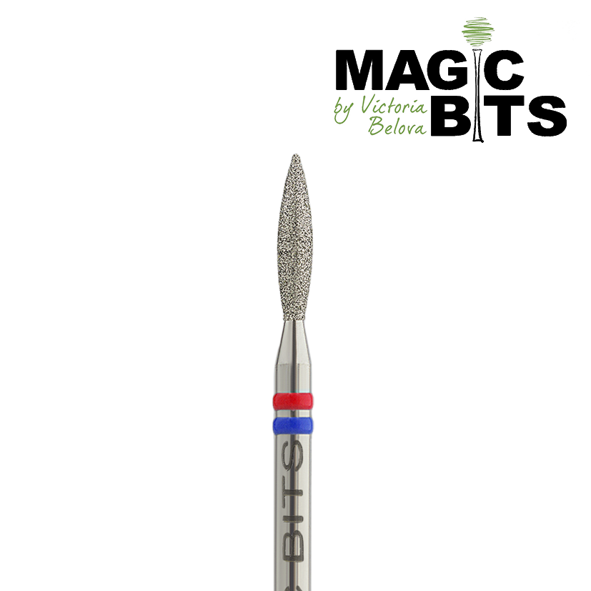 Magic Bits, алмазная фреза пламя (2.1 мм, средне-мягкая) Magic Bits, алмазная фреза пламя (2.1 мм, средне-мягкая)