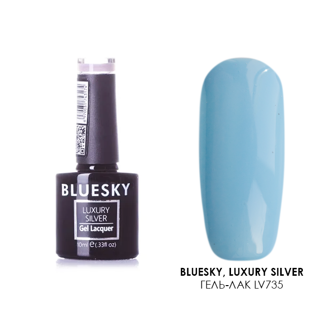 Bluesky, гель-лак Luxury Silver (LV735), 10 мл