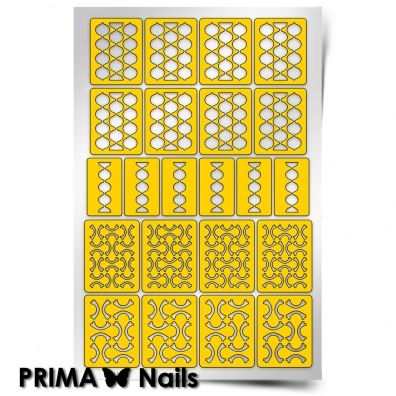 PrimaNails, Трафарет для дизайна ногтей (Абстракция - 2)