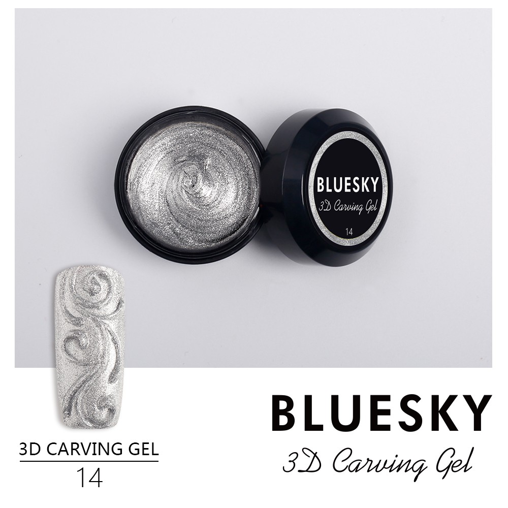 Bluesky, 3D Carving Gel - гель-паста (№14 Серебро)