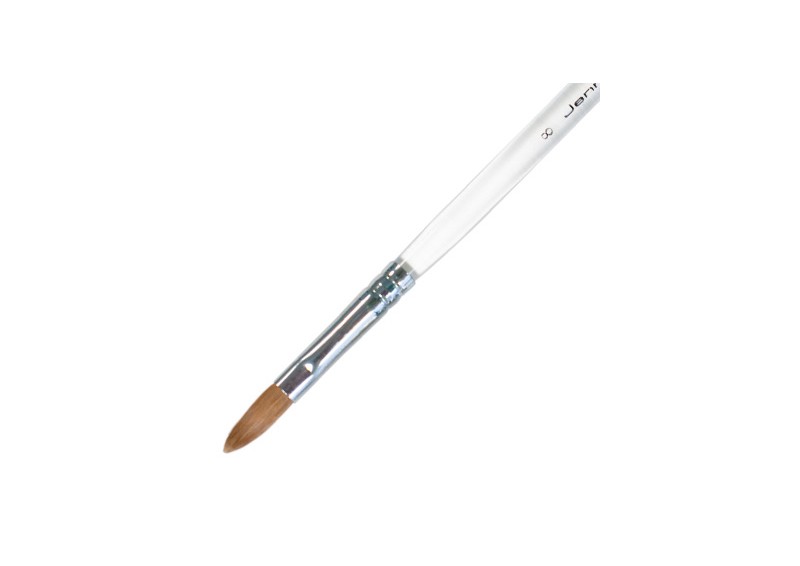 Irisk, кисть для акрила конус с прозрачной ручкой (№8)