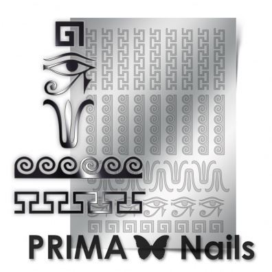PrimaNails, Метализированные наклейки (OR-003, серебро)