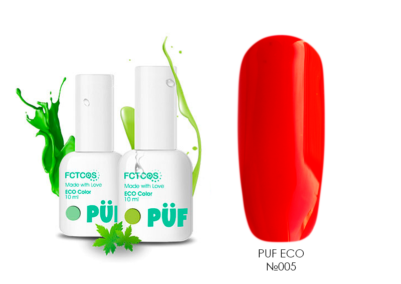 PUF, гель-лак Eco (№005), 10 мл PUF, гель-лак Eco (№005), 10 мл