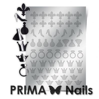 PrimaNails, Метализированные наклейки (FSH-03, серебро)