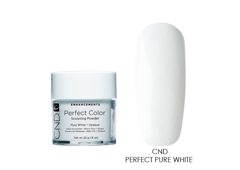CND, Perfect Pure White Opaque - акриловая пудра (ярко-белая), 22 г