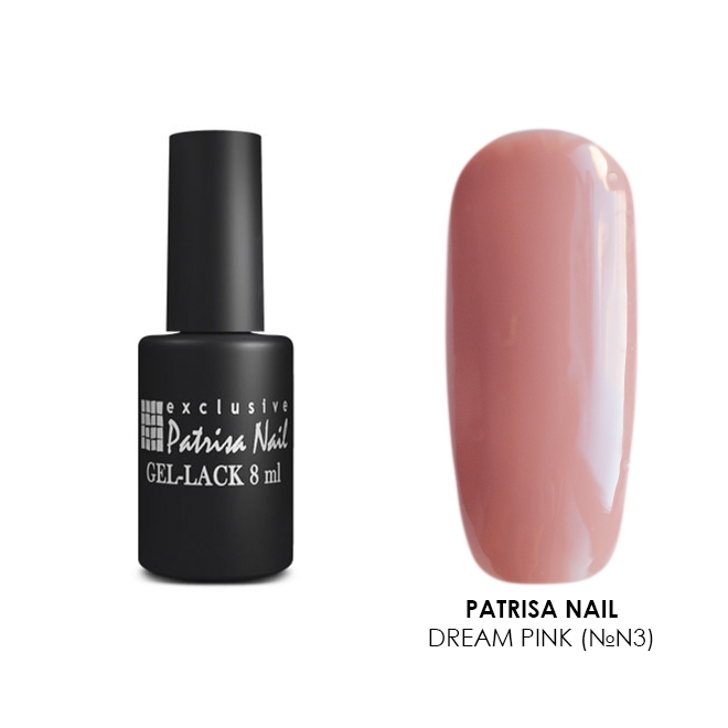 Patrisa nail, гель-лак каучуковый камуфлирующий Dream Pink (№N3), 8 мл