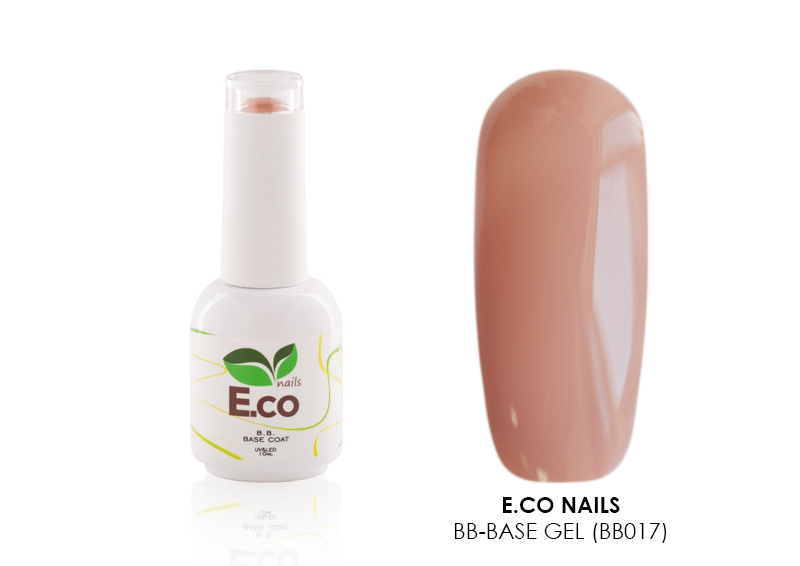 E.Co Nails, BB-base Gel - камуфлирующая база (BB017), 10мл