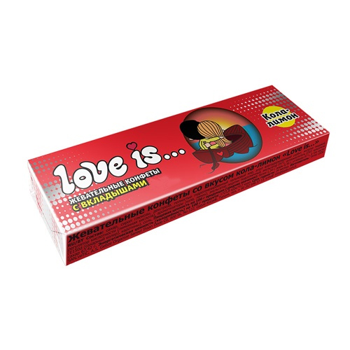 Жевательная конфета "Love is" (Кола-лимон), 25 гр