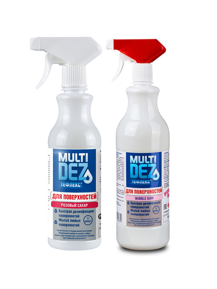 Мультидез, набор №3 Тефлекс для дезинфекции и мытья поверхностей (2 шт по 500 мл)