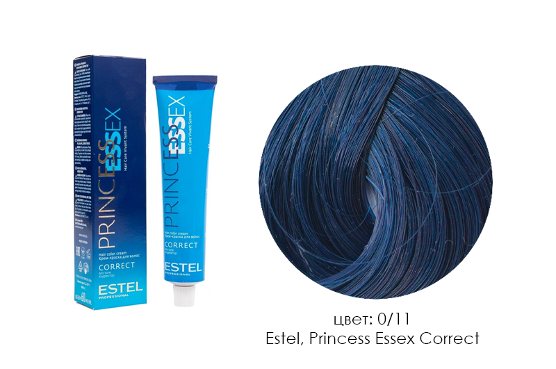Estel, Princess Essex Correct - крем-краска (0/11 синий), 60 мл