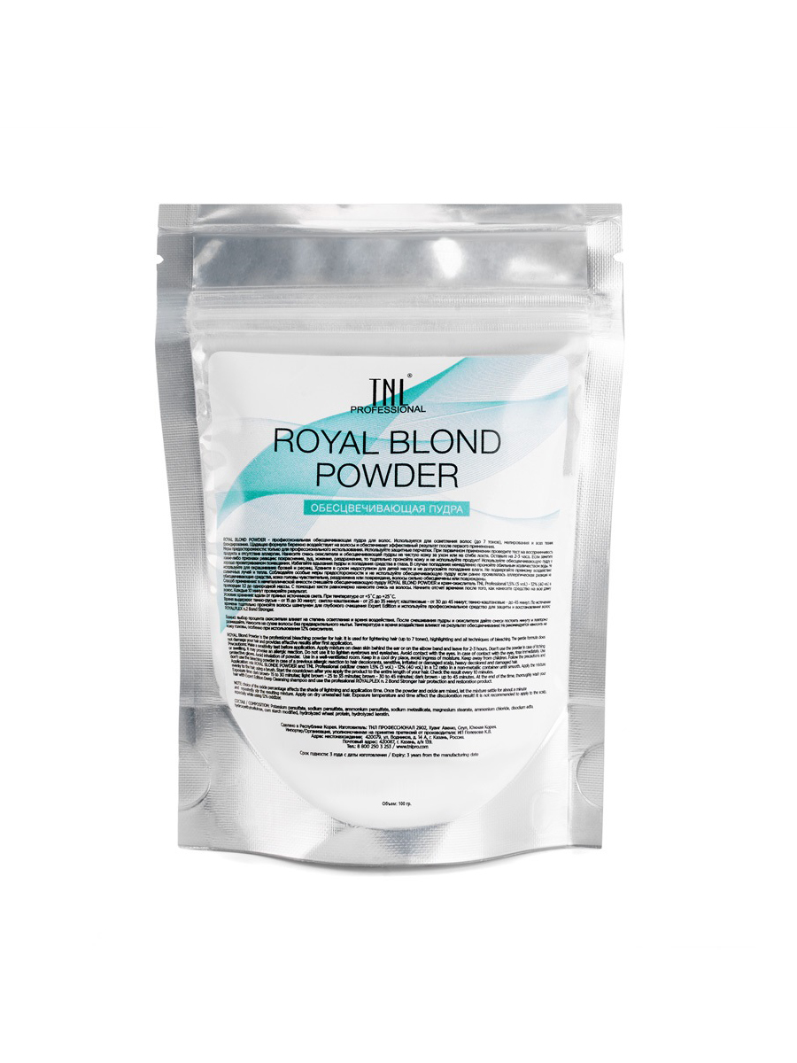 TNL, Royal Blond Powder - обесцвечивающая пудра для волос, 100 гр TNL, Royal Blond Powder - обесцвечивающая пудра для волос, 100 гр