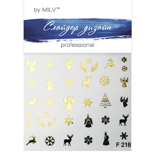 Milv, фольгированный слайдер-дизайн "F218 золото"