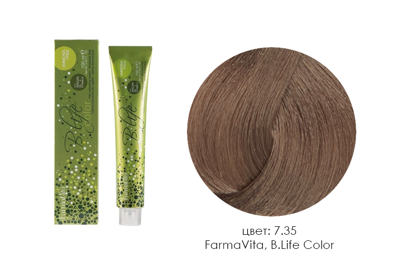 FarmaVita, B.Life Color - крем-краска без аммиака (7.35 Блондин шоколадный)