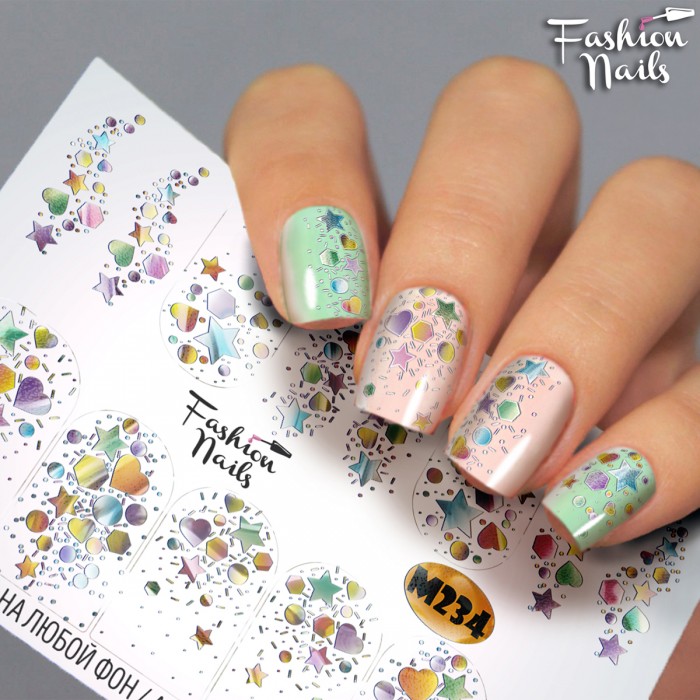 Fashion Nails, слайдер-дизайн "Metallic" №234