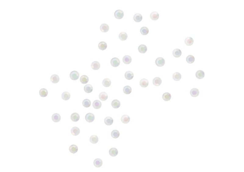 Irisk, Стразы полимерные голографические SS4 (01 Белые), 100 шт.