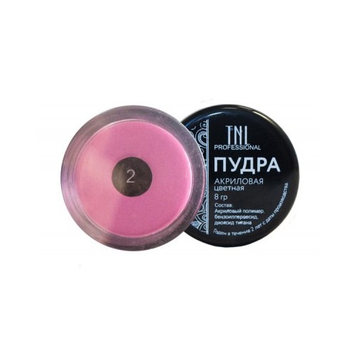 TNL, акриловая пудра №02 (светло-розовая), 8 г