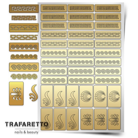 Trafaretto (Prima nails), трафарет для дизайна ногтей (Греция)