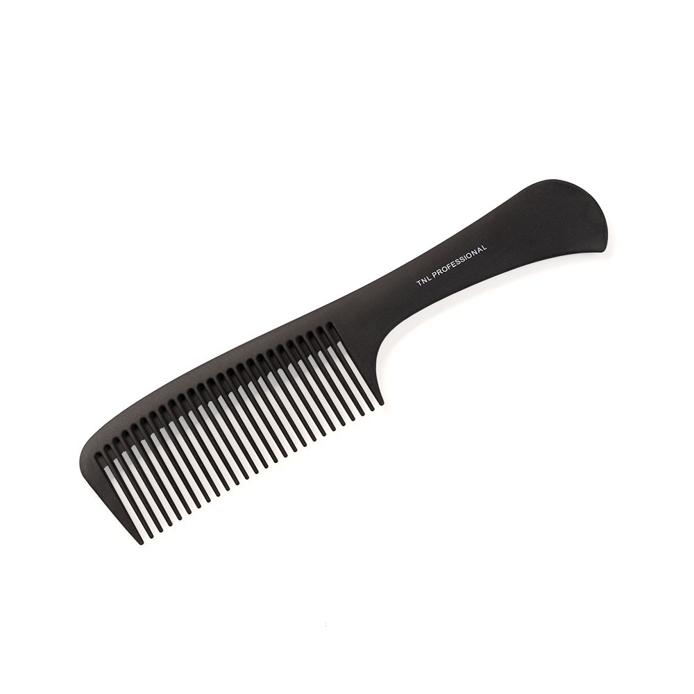 TNL, расческа для волос широкая карбон (черная, 223 мм)
