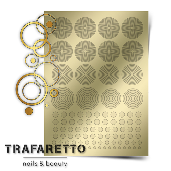 Trafaretto (Prima nails), Металлизированные наклейки (GM-02, золото)