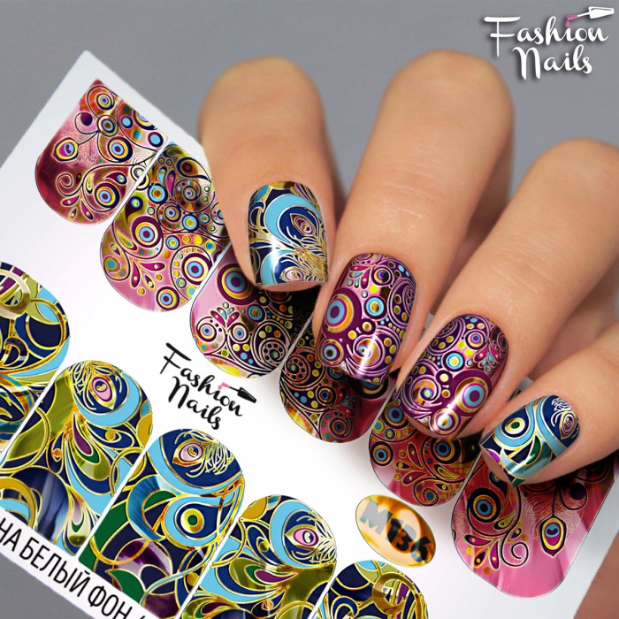 Fashion Nails, слайдер-дизайн "Metallic" №136