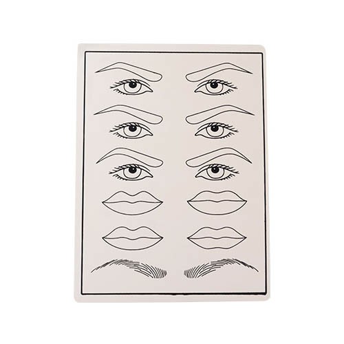 Irisk, коврик тренировочный для татуажа (Брови, Глаза, Губы, 19,5x14,5см) Irisk, коврик тренировочный для татуажа (Брови, Глаза, Губы, 19,5x14,5см)