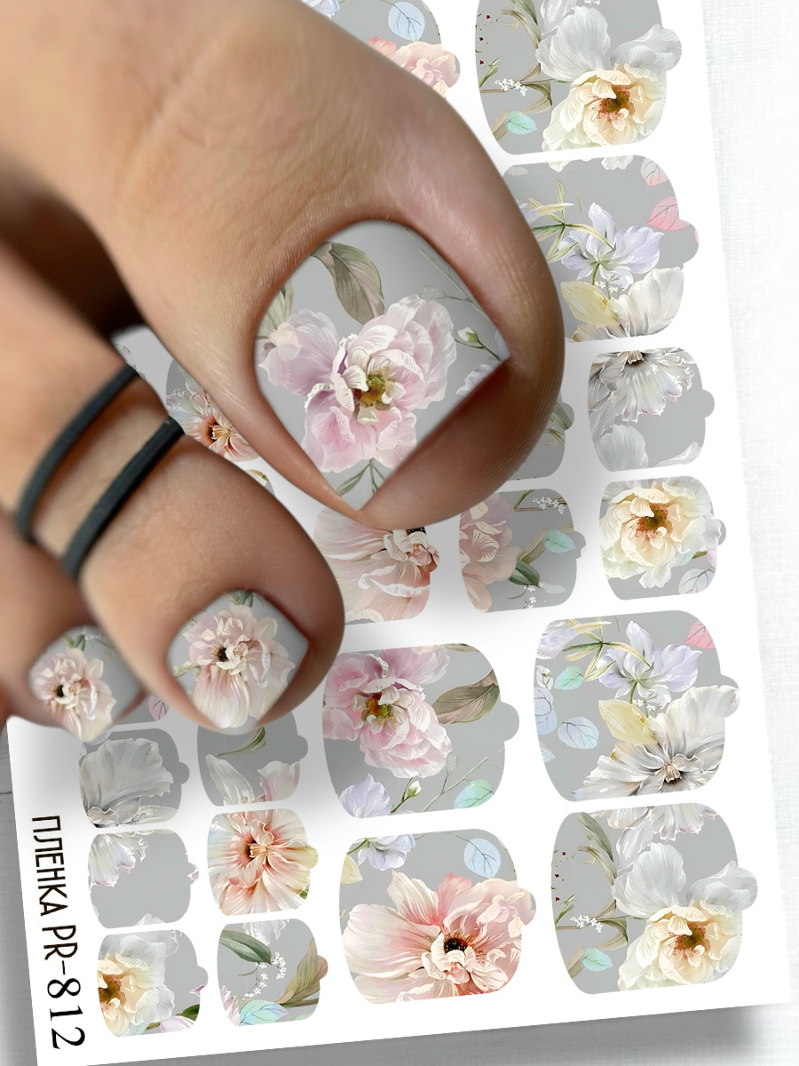 Anna Tkacheva, наклейки пленки для педикюра PR-812