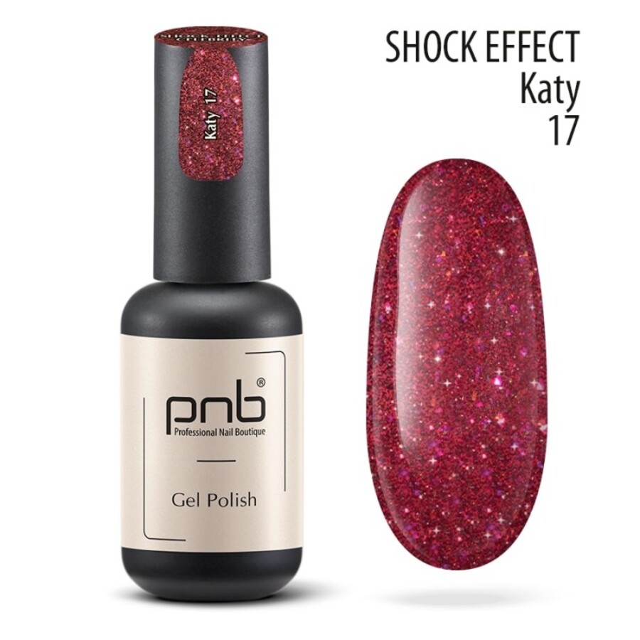 PNB, светоотражающий гель-лак "SHOCK EFFECT" №17 (Katy), 8 мл
