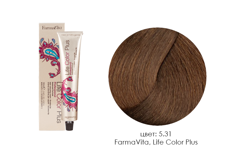 FarmaVita, Life Color Plus - крем-краска для волос (5.31 темный табак)