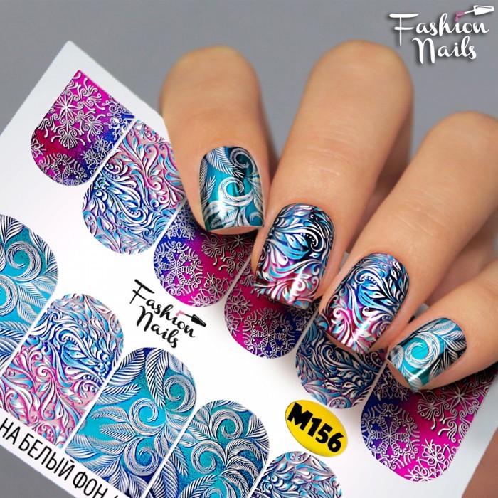 Fashion Nails, слайдер-дизайн "Metallic" №156
