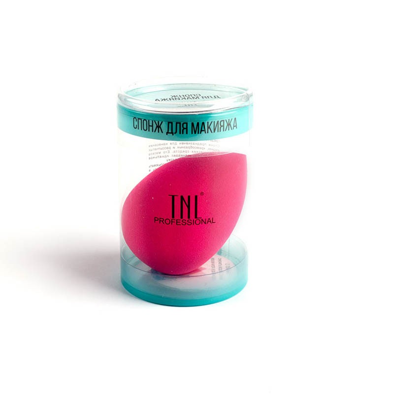 TNL, спонж для макияжа в тубе каплевидный (малиновый)
